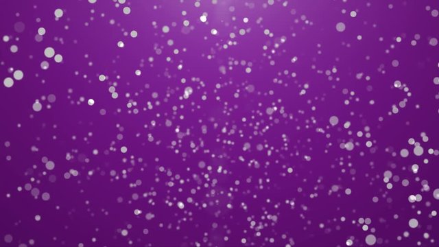 Romantic Valentines Day Animation particles moving up on violet background
