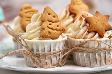 Christmas cupcakes and gingerbreads..
