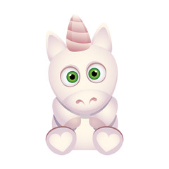 Fototapeta premium Cute cartoon unicorn. Little colorful horse. Vector character isolated illustration