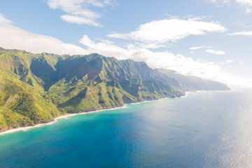Napali coast from above