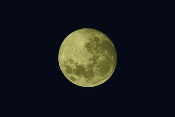 High Resolution Full Moon at Dusk
