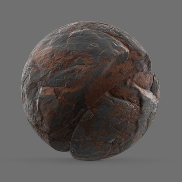 Swirls in red rock, Iran