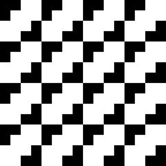 Tile black and white vector pattern