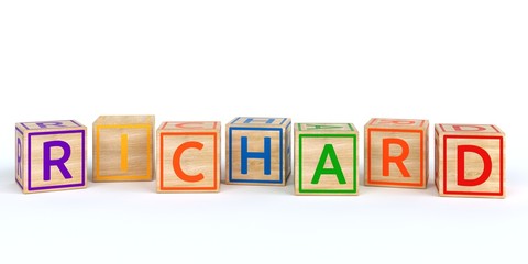 bunte W&uuml;rfel Name - Richard