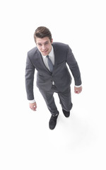 view from the top.young businessman.