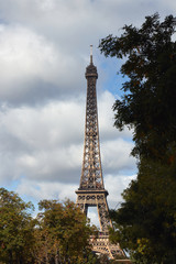 Eiffel tower in october.