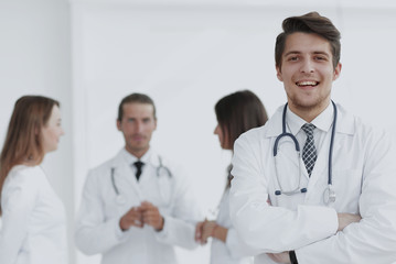 Fototapeta premium doctor therapist on the background of the office