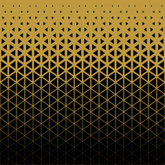 Abstract polygon black and gold graphic triangle pattern. Usable for background or greeting cards for New Year and Christmas. - 178011331