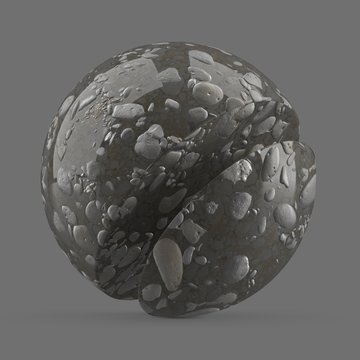 Grey pebbles in shingle beach