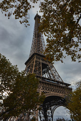 Eiffel tower in october.