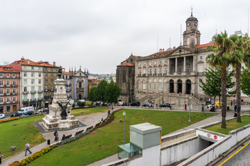 Fototapeta premium Porto, Portugal - July, 2017. Porto, Portugal view of old buildings and street .