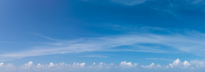 Naklejka na ściany i meble panoramic sky with white clouds