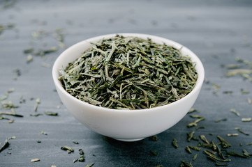 Bowl of Loose Green Japanese Sencha Tea