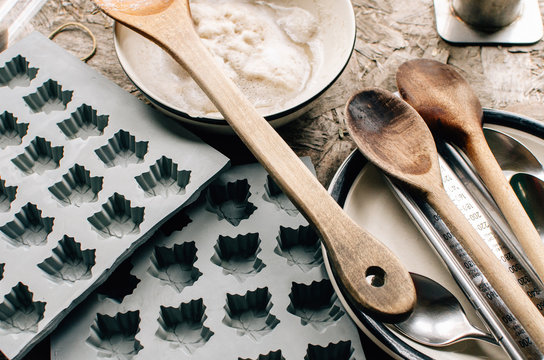 tools for making maple syrup candy and foam
