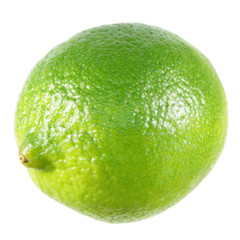 Green lime isolated on white background