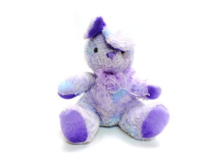 rabbit easter bunny doll on  white background