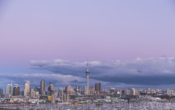 Auckland City At Sunset