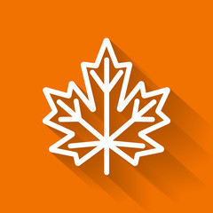 Autumn Leaf Icon - Colorful Flat Icons, Autumn season, weather