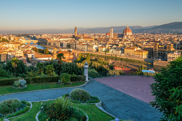 Fototapeta premium View of Florence skyline from top view