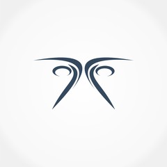 eye abstract bird logo