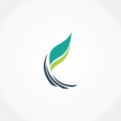 Fototapeta na wymiar leaf logo business finance