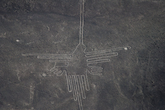 Aerial view of Nasca lines in Peru
