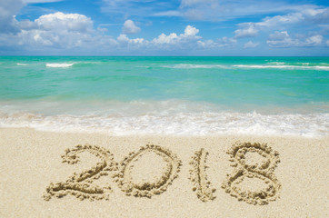 2018 year beach background