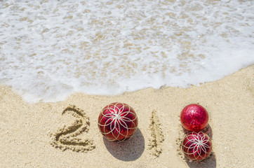 2018 year beach background