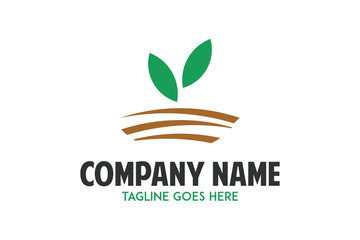 agriculture organic logo illustration