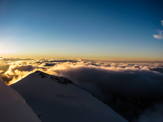 Sunrise above the clouds