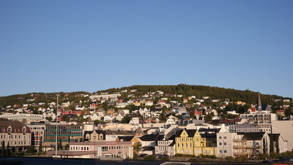Obraz premium A view of Harstad city center, Norway