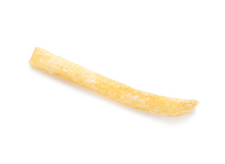 Yummy french fry on white background