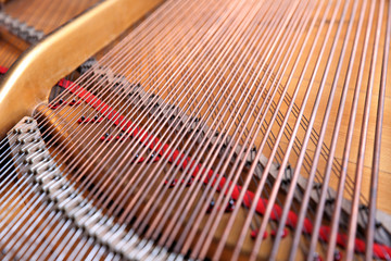 Mechanism of piano, closeup