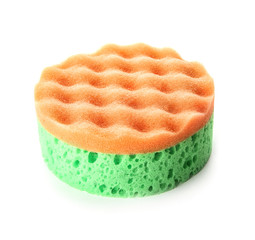 Colorful sponge on white background