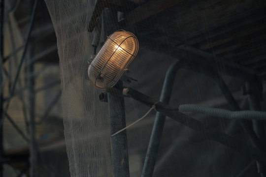 light on a construction site