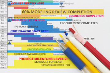 Timeline schedule chart