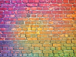 multicolor brick wall, bright color stone surface background