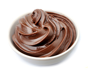 Chocolate cream. Chocolate mousse. Chocolate spread
