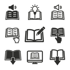 Book icon set.