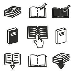 Book icon set.