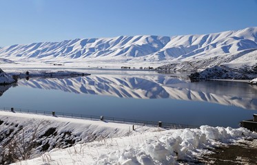 Magical is all you can say, when you see Falls Dam looking so pristine after fresh snow.  