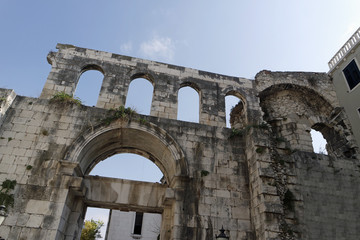 diocletians palace in the croatian town split