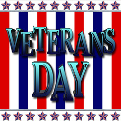 Veterans Day, 3D, Honoring all who served, American holiday template.