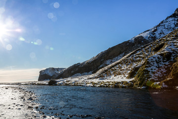 Fluss auf Island - im Winter