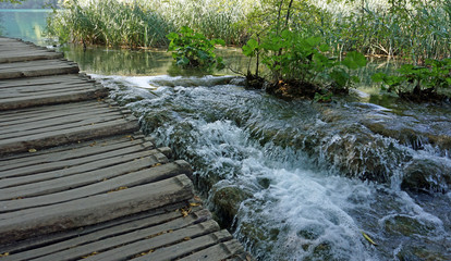Obraz premium amazing landscape at the plitvice lakes in croatia