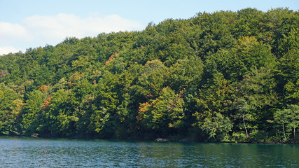 amazing landscape at the plitvice lakes in croatia