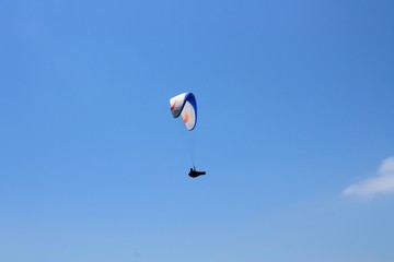 paraglider in the air