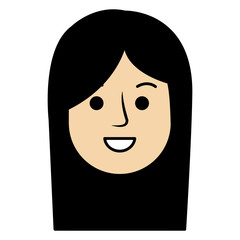 beautiful woman head avatar character