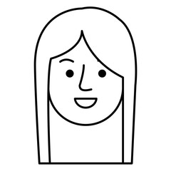 beautiful woman head avatar character