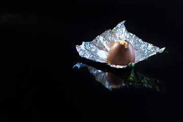 Chocolate Candy on black background